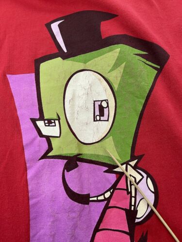 Vintage Invader Zim Nickelodeon T-Shirt Size Large Cartoon 2002