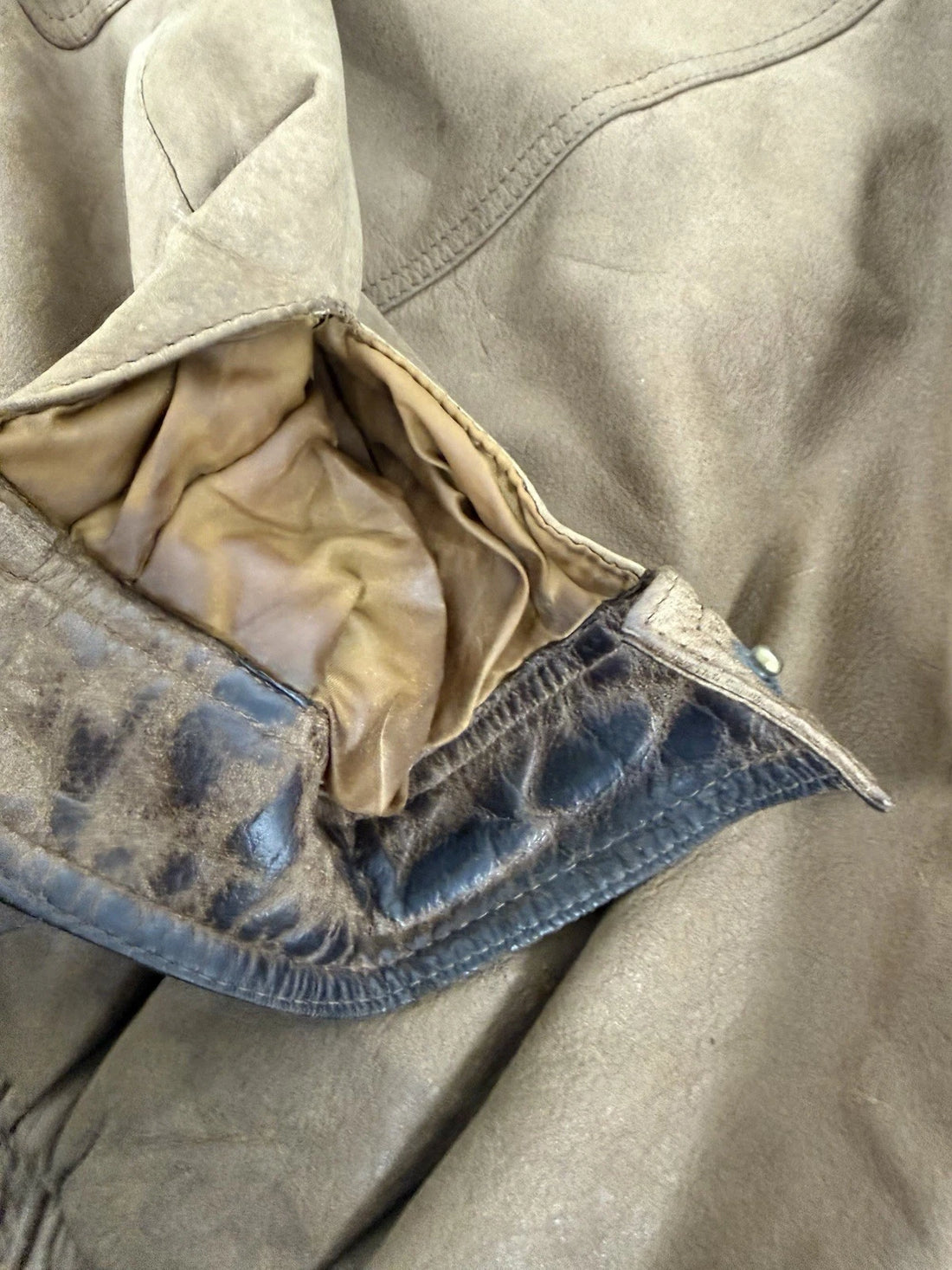 Leather Bomber Jacket Size Medium Brown