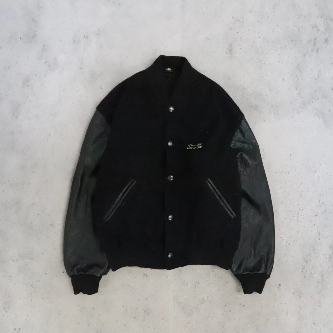 Vintage Hard Rock Cafe London Leather Wool Varsity Jacket Size Small