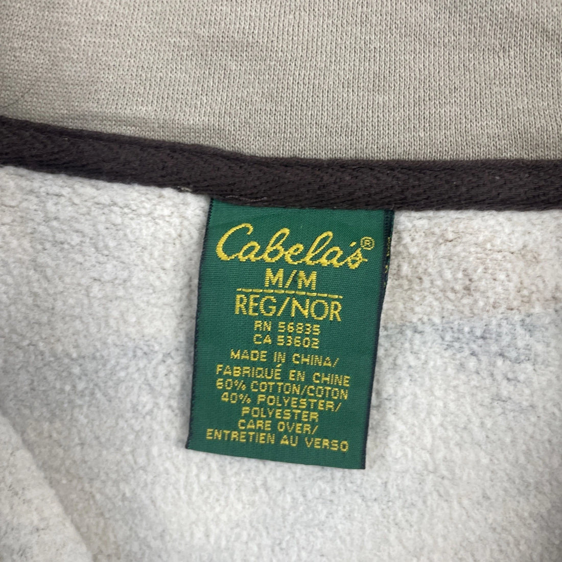 Cabela's Seclusion Camo 1/4 Zip Sweatshirt Size Medium