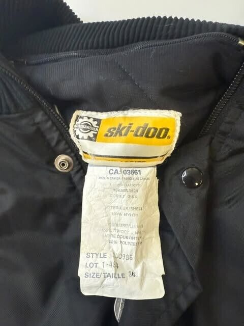 Vintage Ski-Doo Snowmobile Racing Bomber Jacket Size 34