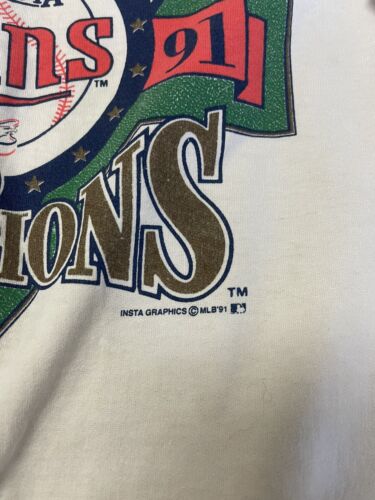 Vintage Minnesota Twins 1991 World Series Champions Sweatshirt Size 2XL 90s MLB