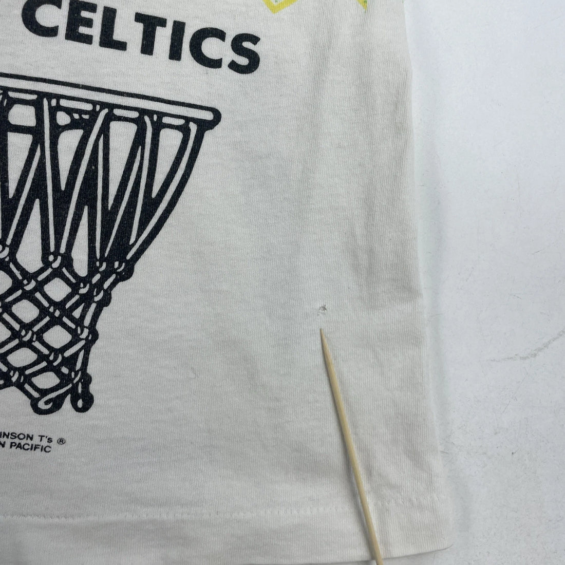 Vintage Boston Celtics Larry Bird T-Shirt Size XL All Over Print 90s NBA
