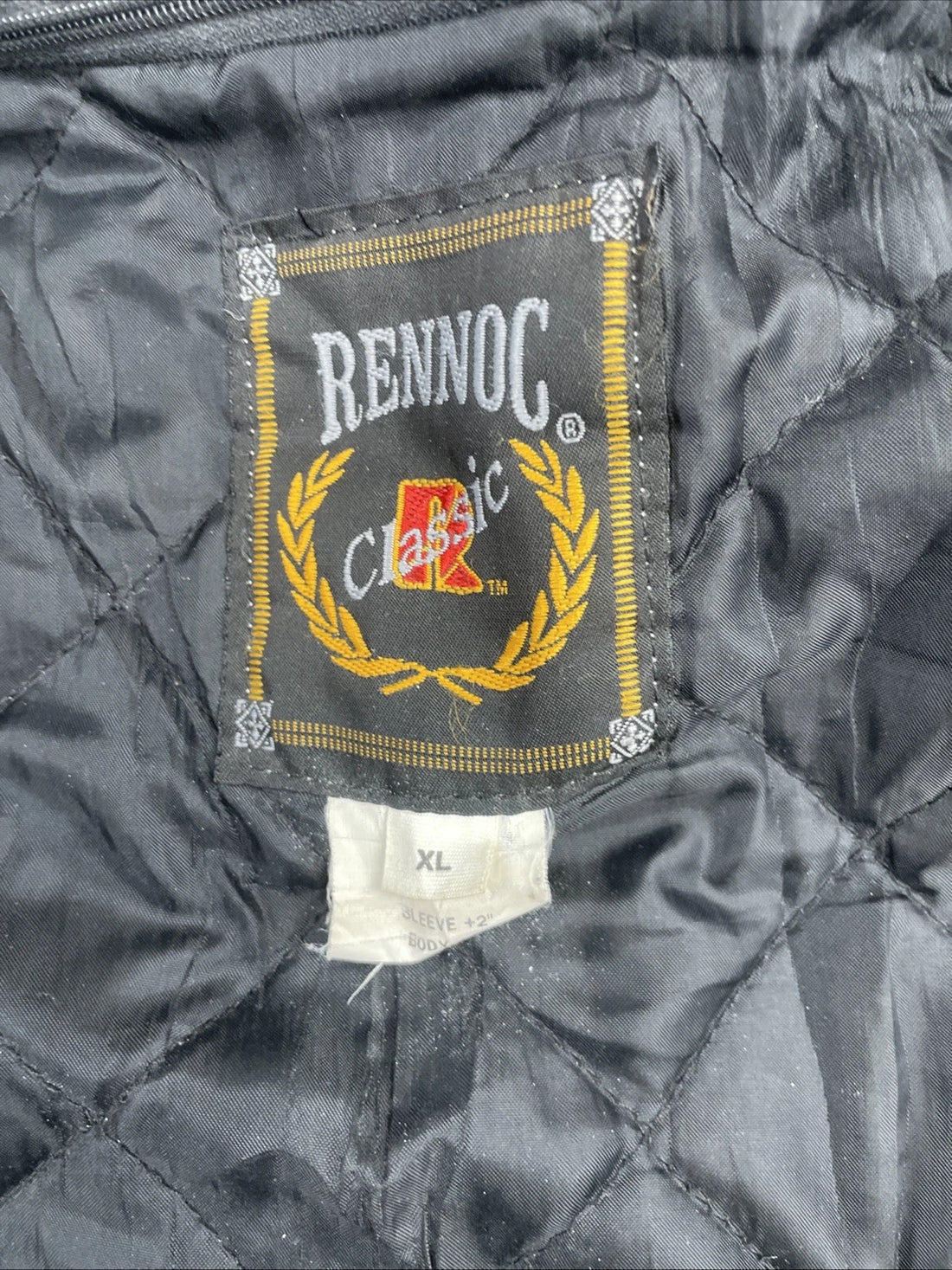 Vintage Rennoc Classic Letterman Tigers Wool Leather Varisty Jacket Size XL