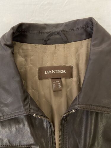 Vintage Danier Leather Motorcycle Jacket Size XL Brown