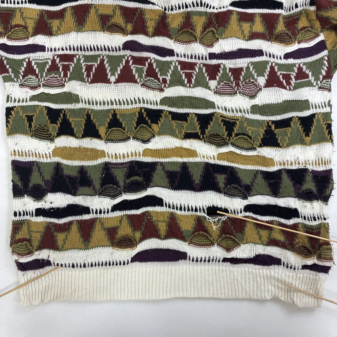 Vintage Protege 3D Knit Crewneck Sweater Size Large