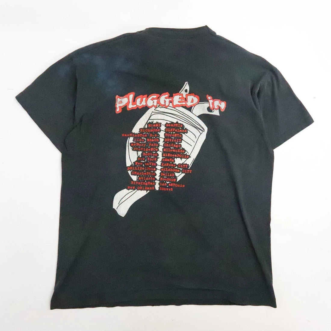 Vintage Dave Edmunds Plugged In T-Shirt Size XL 90s