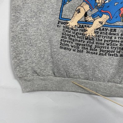Vintage Football Player Crewneck Sweatshirt Size XL 90s