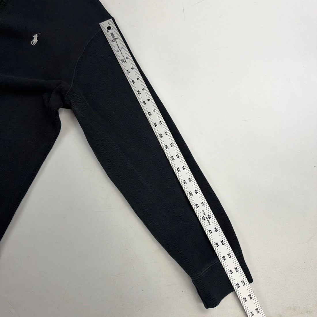 Vintage Polo Ralph Lauren 1/4 Zip Pullover Sweater Size Large Black