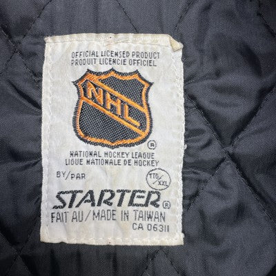Vintage NHL Starter Satin Bomber Jacket Size 2XL 90s
