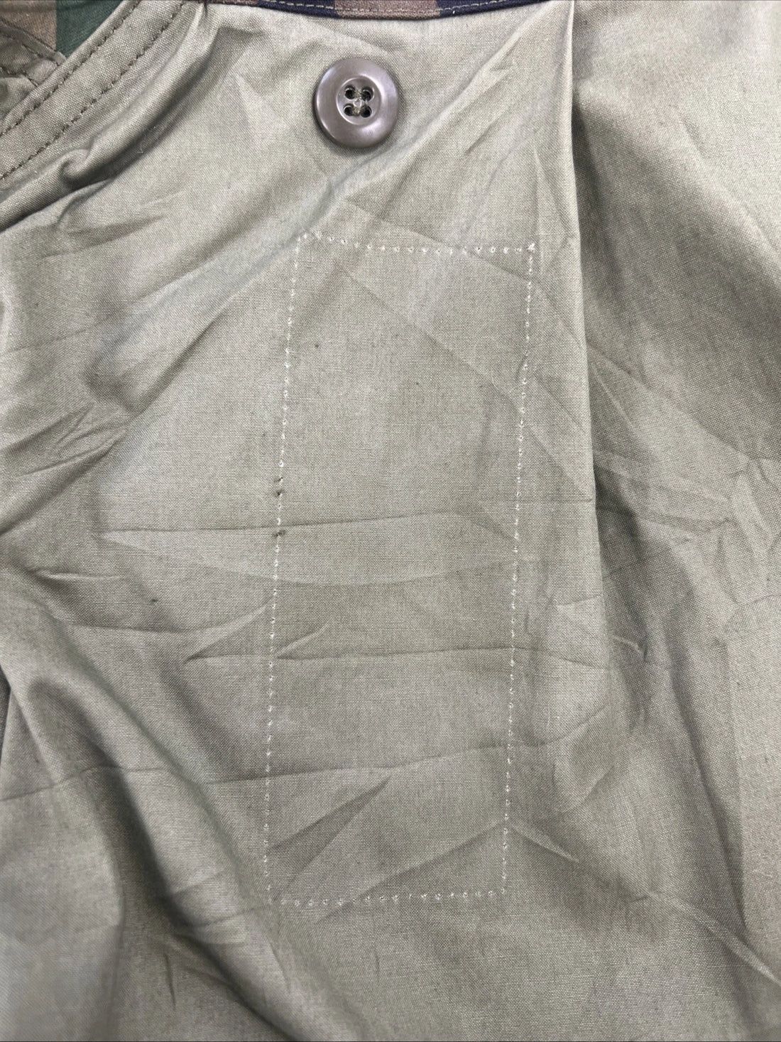 Vintage Military Army Woodland Camo Field Coat Jacket Size XL