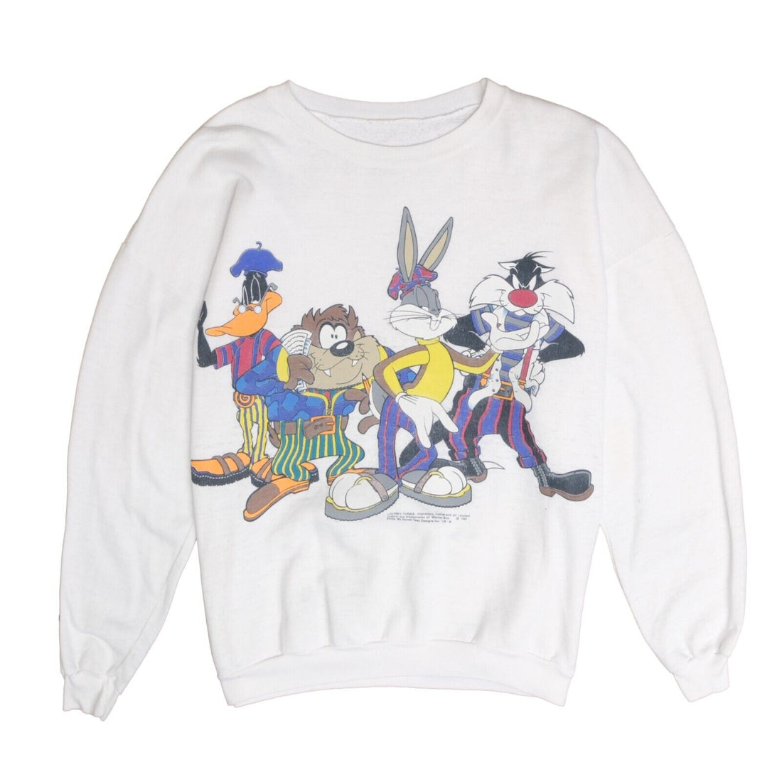 Vintage Looney Tunes Artists Sweatshirt Crewneck Size Medium Bugs Bunny 1993 90s