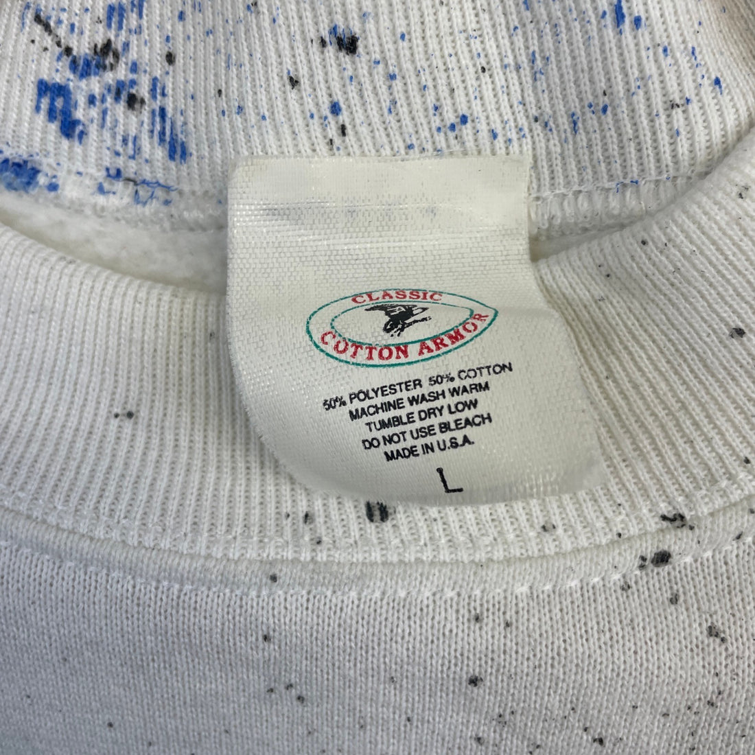 Vintage Wolf Crewneck Sweatshirt Size Large Nature All Over Print Splatter 90s