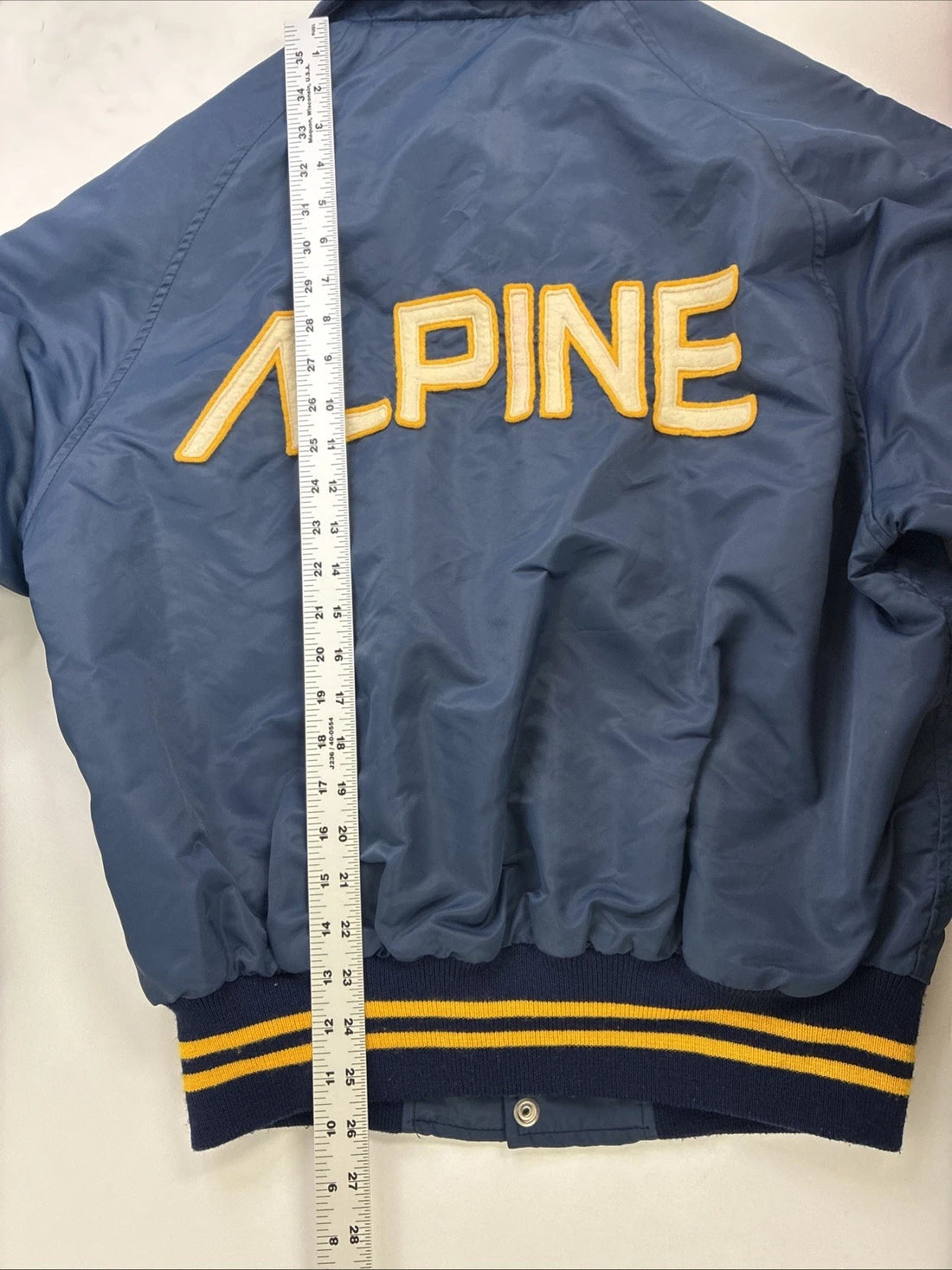 Vintage Alpine Car & Audio Bomber Jacket Size 44 70s 80s