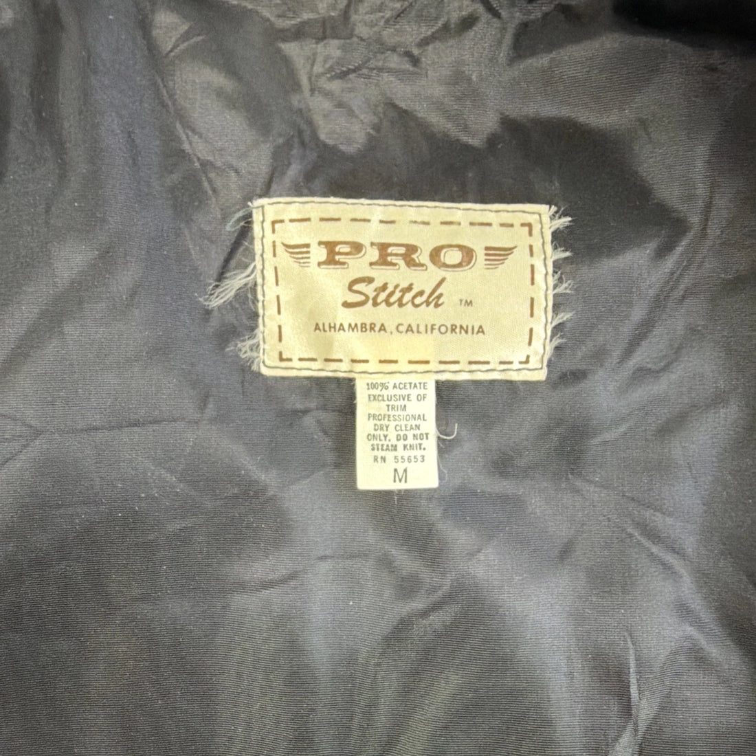 Vintage NBC Peacock Satin Bomber Jacket Size Medium