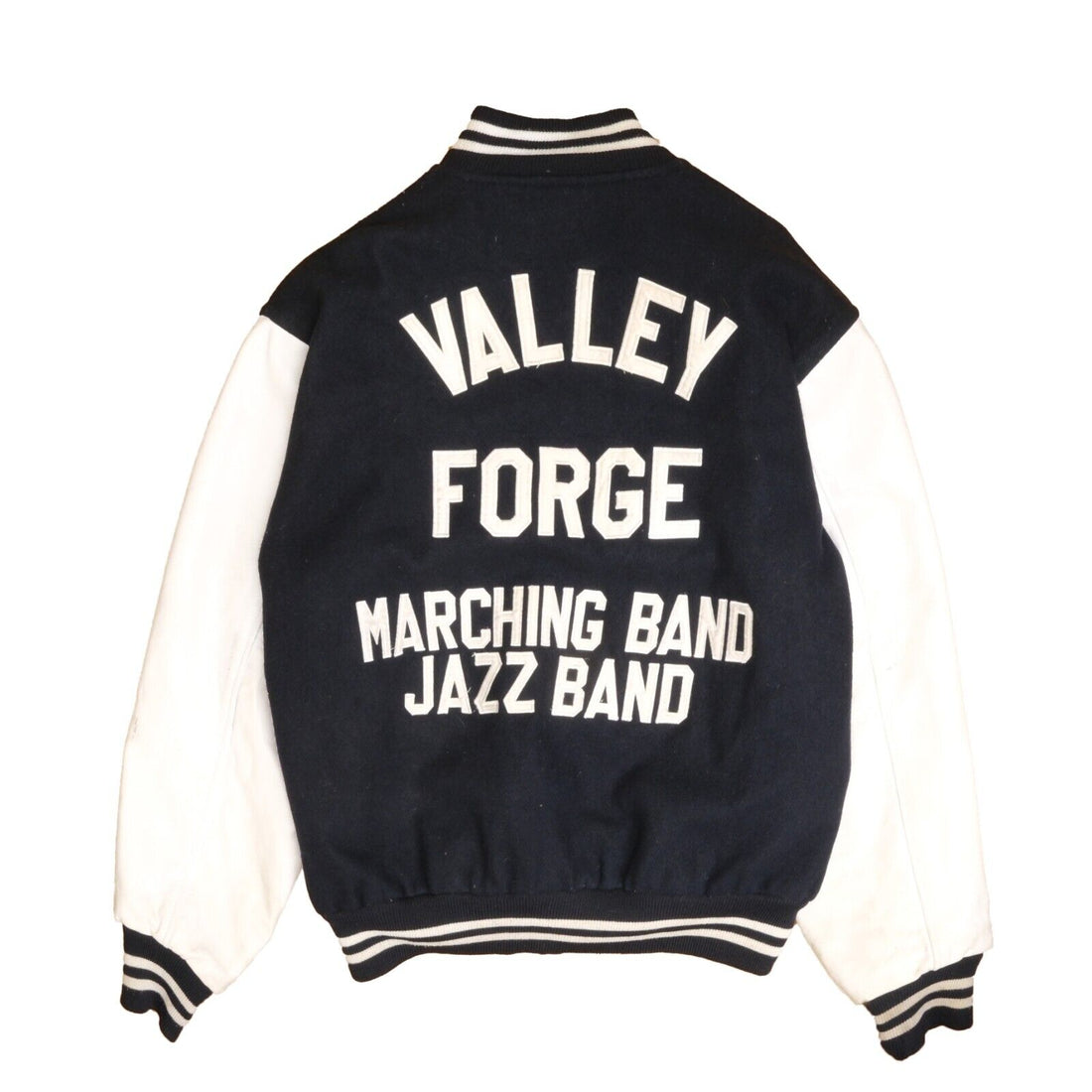 Valley Forge Marching Jazz Band Leather Wool Letterman Varsity Jacket Large 2008