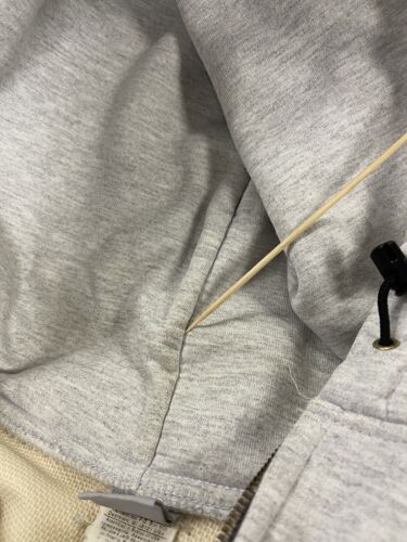 Vintage Carhartt Full Zip Sweatshirt Hoodie 2XL Gray Thermal Waffle Knit Lined
