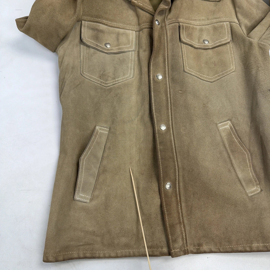Vintage Schott Bros Western Leather Suede Shirt Jacket Size Medium