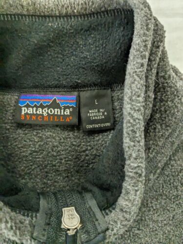 Vintage Patagonia Synchilla Fleece Vest Jacket Size Large Gray