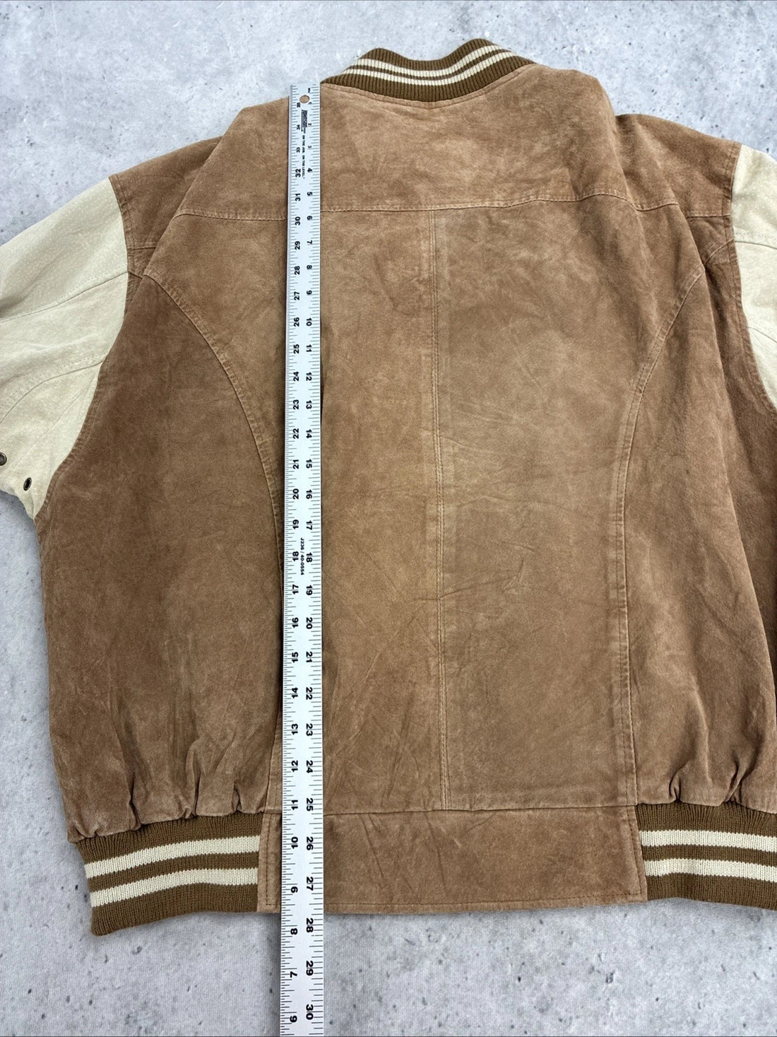 Vintage R&R Leather Suede Bomber Jacket Size XL