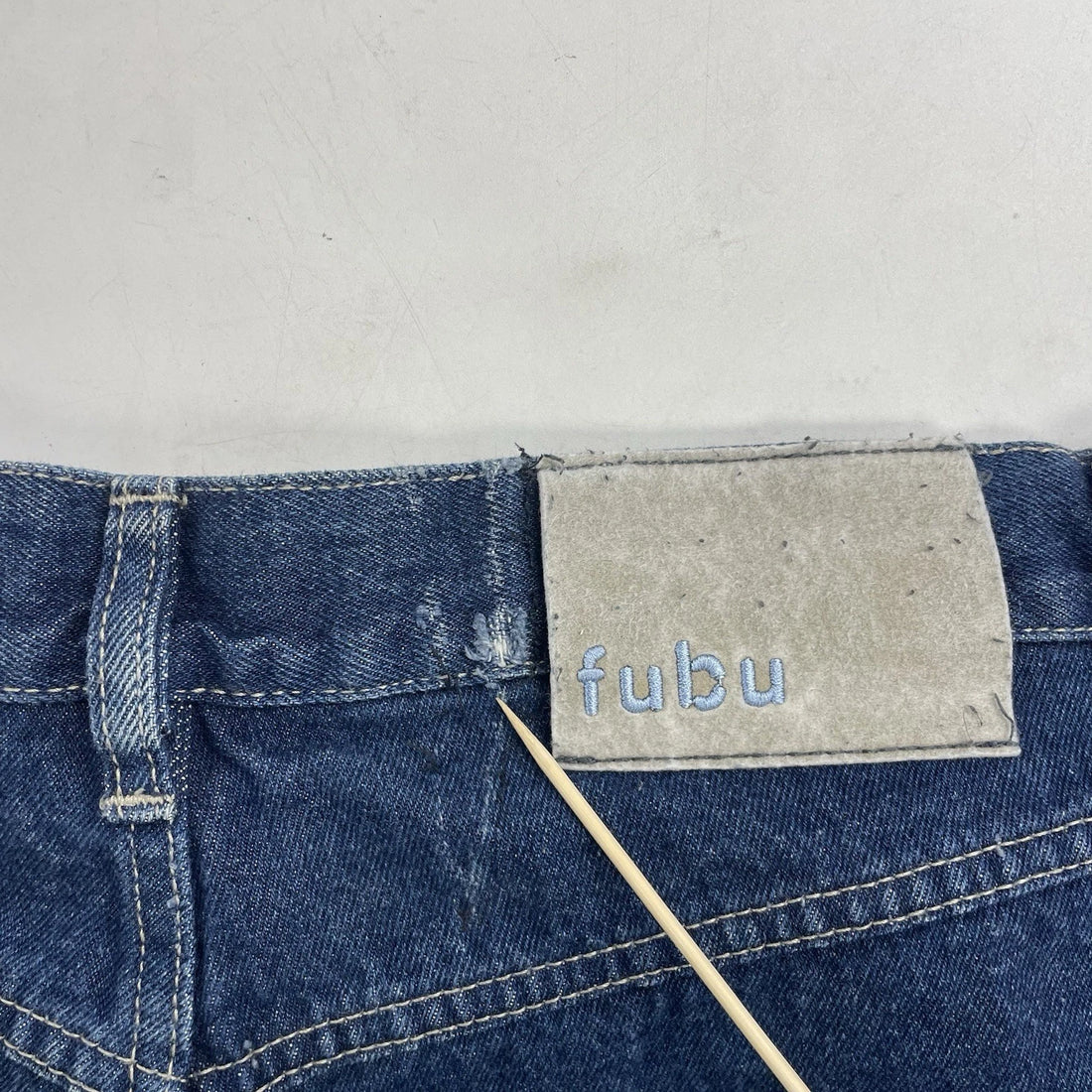 Vintage Platinum Fubu Denim Jeans Pants Size 35 X 31.5 Y2K