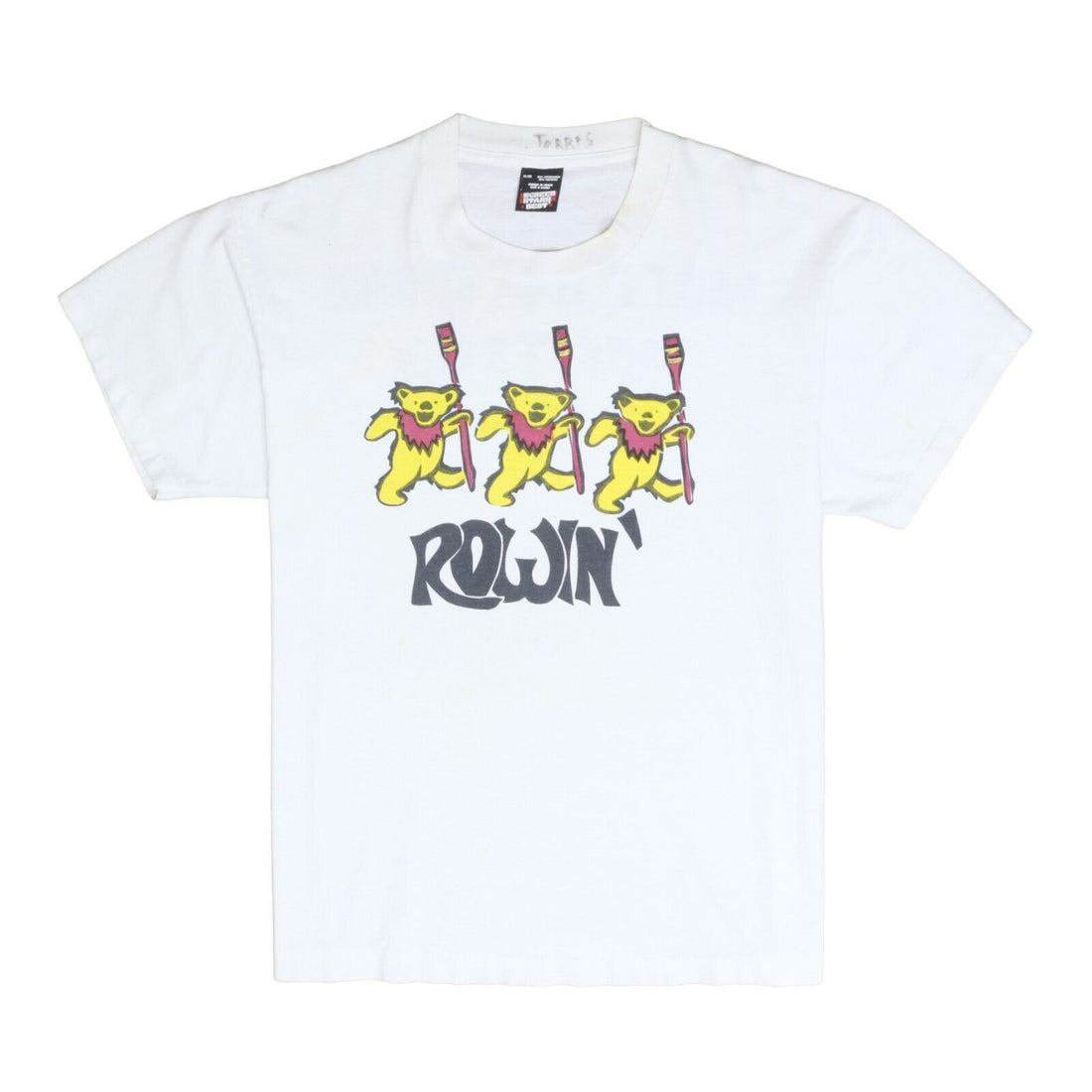 Vintage Grateful Dead Rowin Bears T-Shirt Size XL Strange Row Band Tee 90s