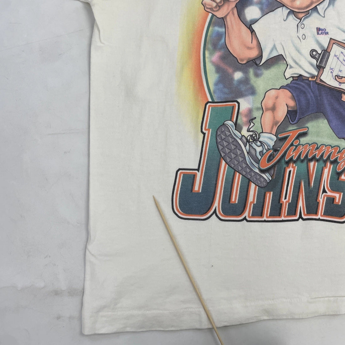 Vintage Jimmy Johnson Miami Dolphins Caricature T-Shirt Size XL 90s NFL