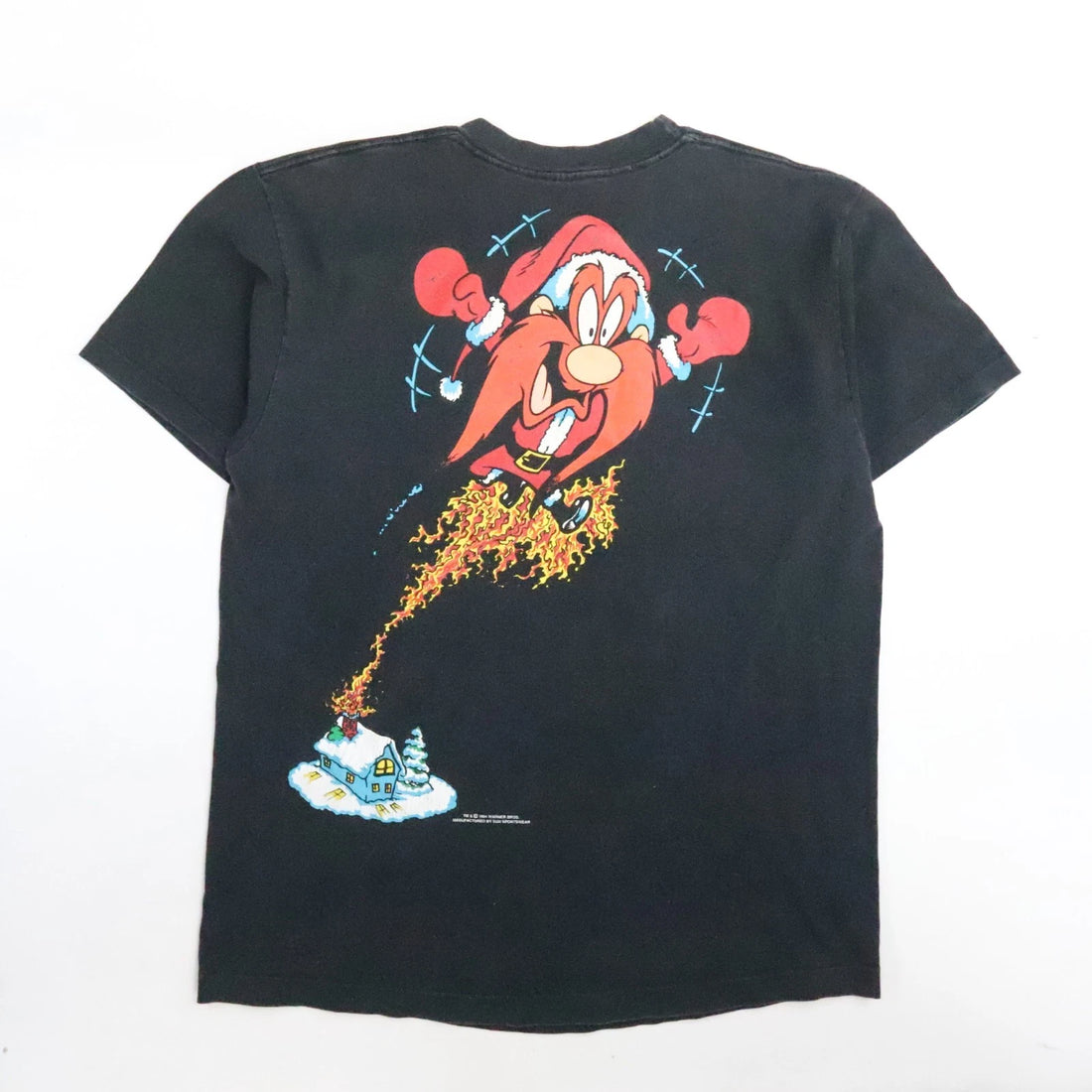 Vintage Yosemite Sam Looney Tunes Christmas T-Shirt Size XL 1994 90s