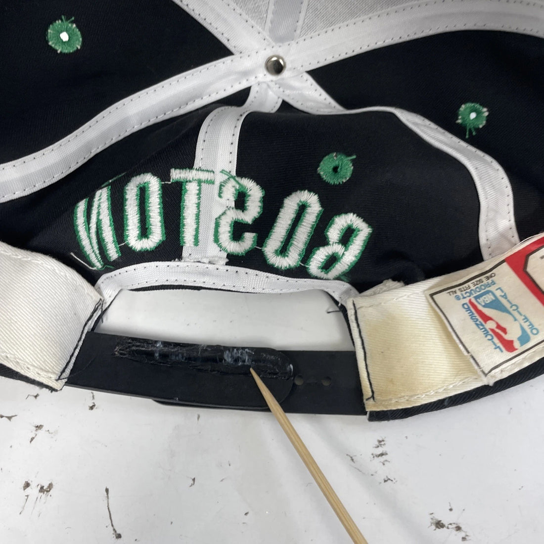 Vintage Boston Celtics Blockhead AJD Snapback Hat Cap OSFA NBA