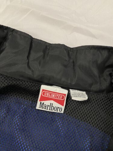 Vintage Marlboro Unlimited Windbreaker Light Jacket Size XL Blue 90s