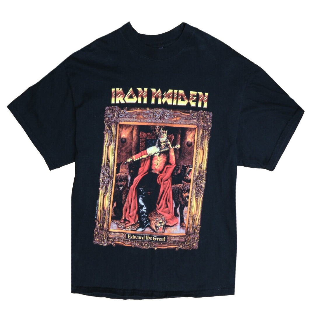 Iron Maiden Edward The Great T-Shirt Size XL Black Band Tee