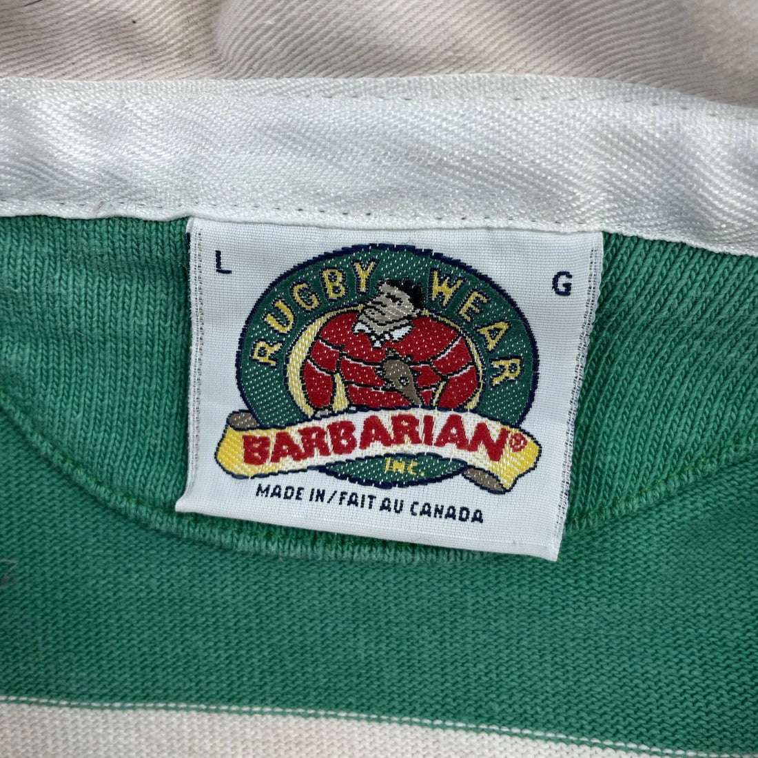 Vintage Ireland Barbarian Rugby Shirt Size Large Stripes