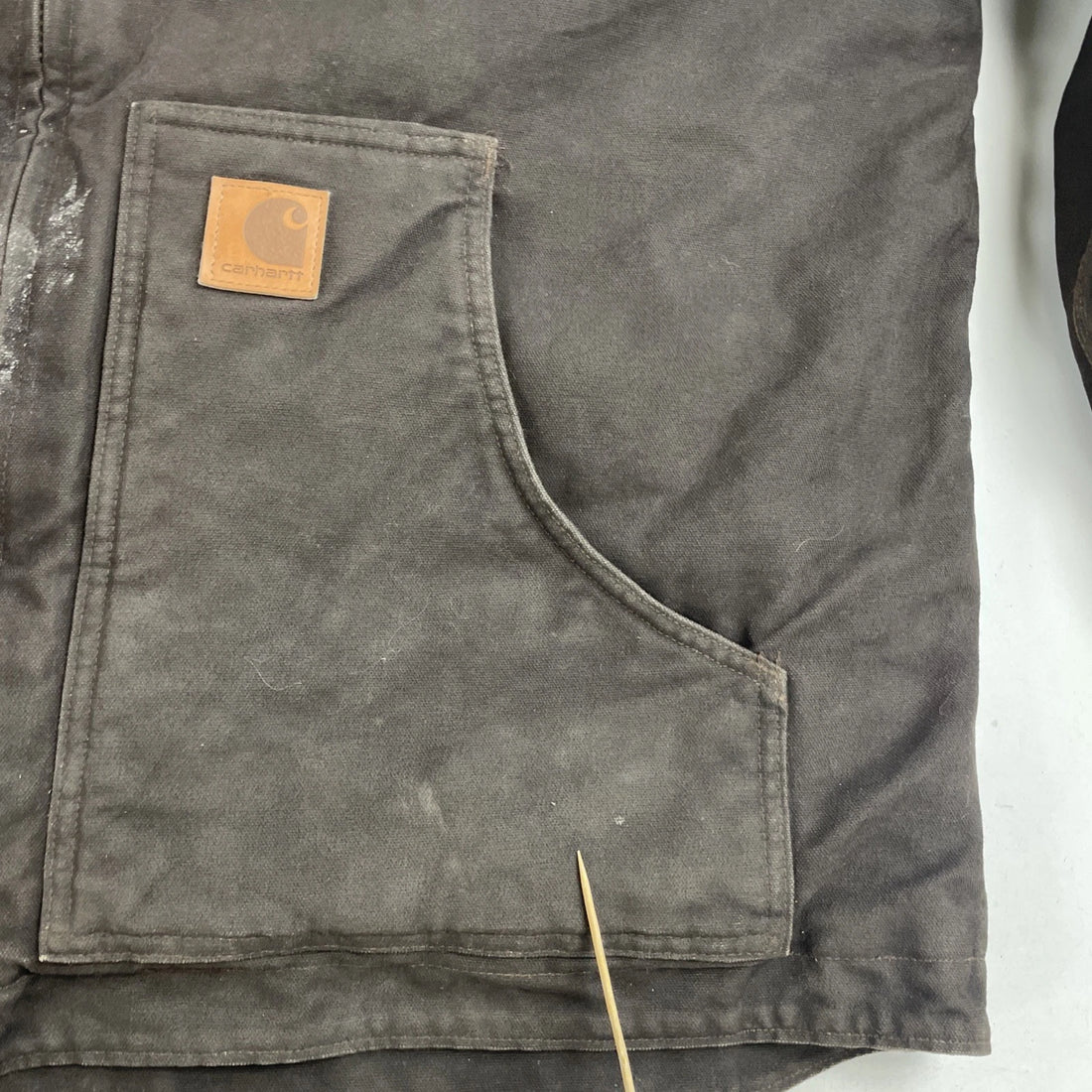 Carhartt Canvas Work Jacket Size XL Sherpa Lined C61 DKB