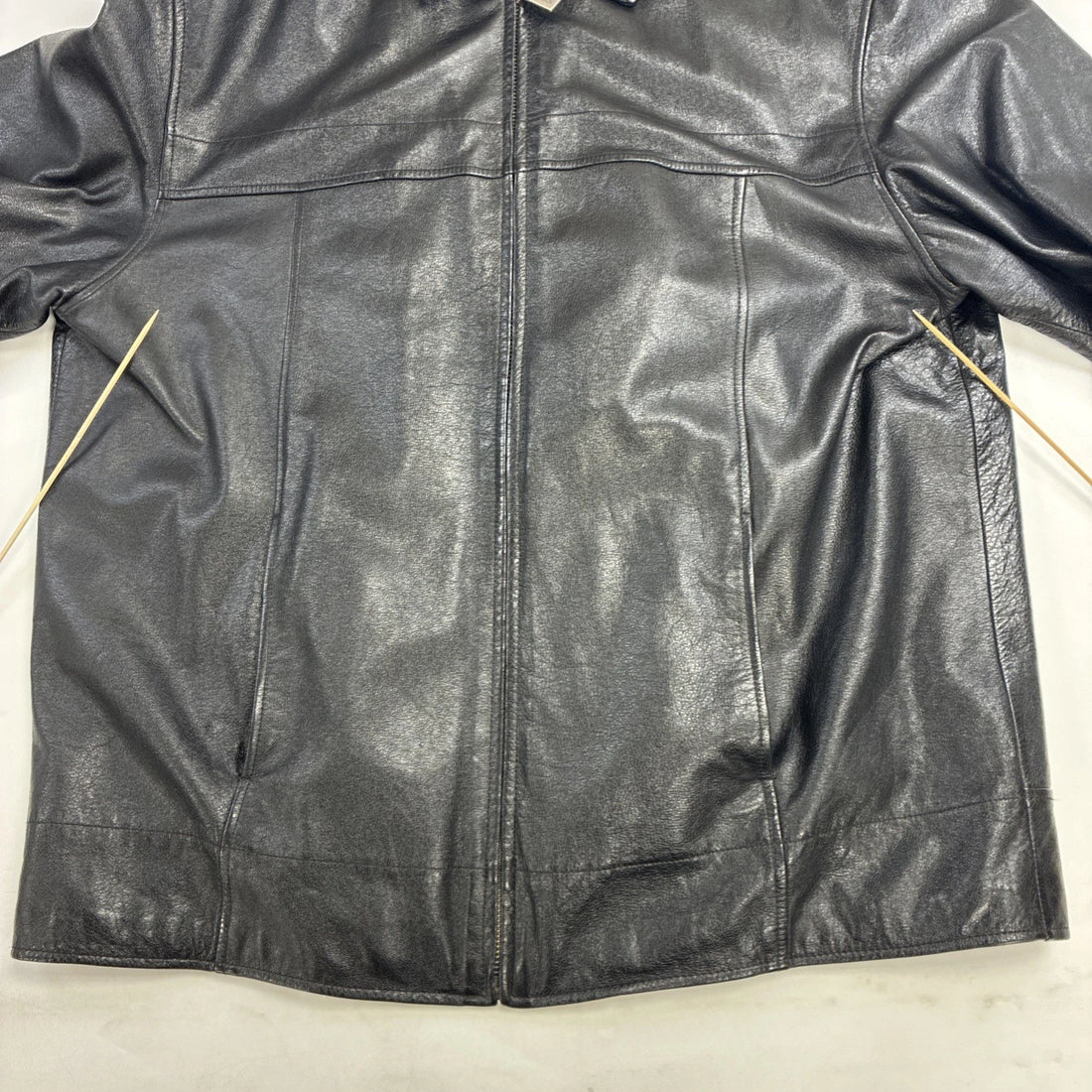 Wilsons M Julian Leather Coat Jacket Size XL Black
