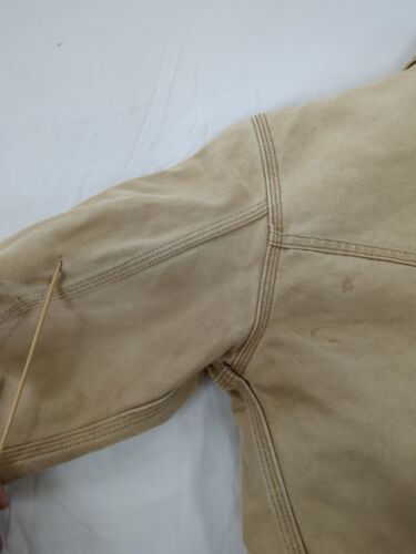 Vintage Carhartt Western Canvas Bomber Work Jacket Size XL Tan