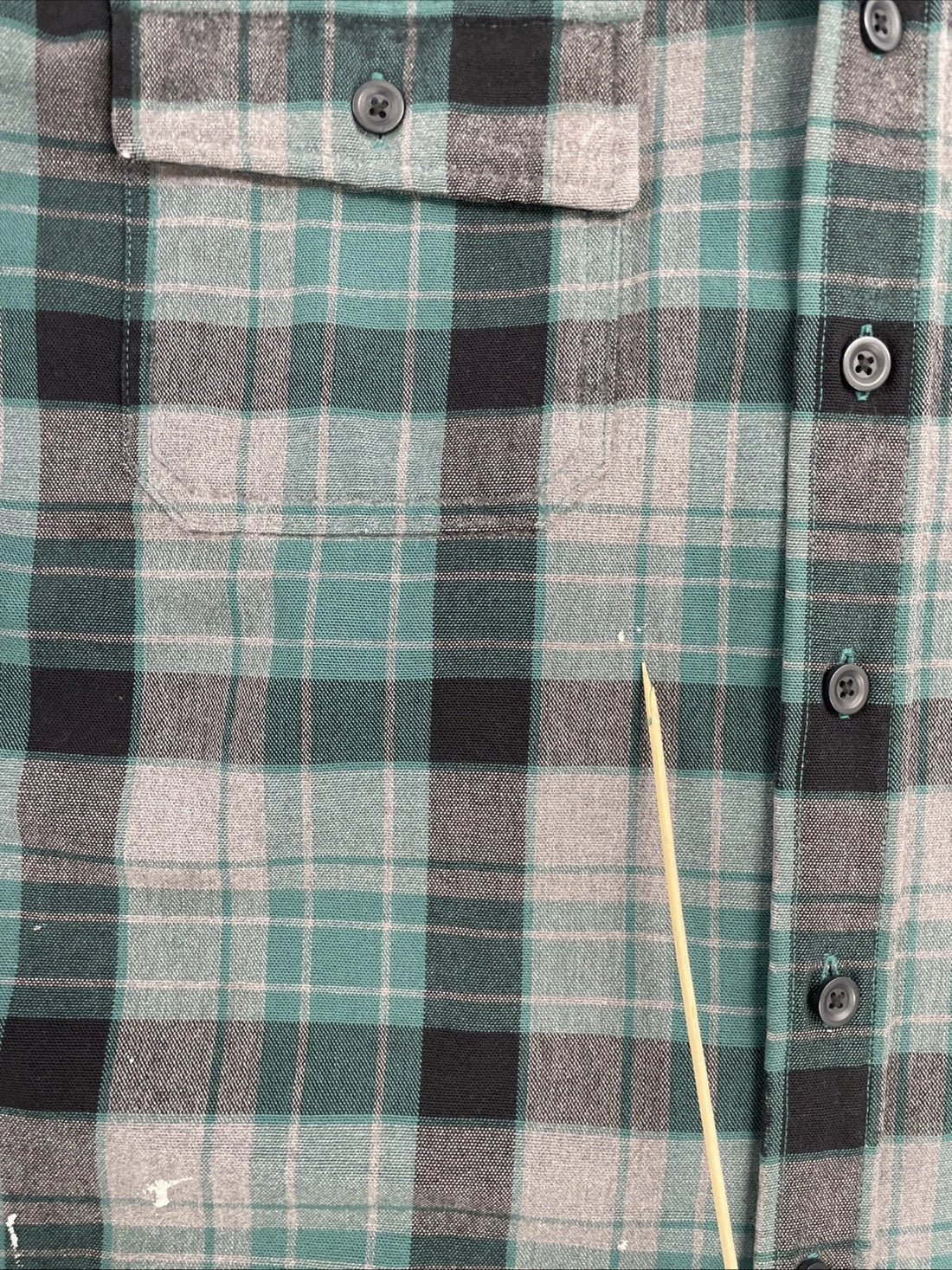 L.L. Bean Button Up Shirt Size Large Green Plaid