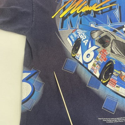 Vintage Mark Martin Viagra Racing T-Shirt Size XL Double Sided NASCAR