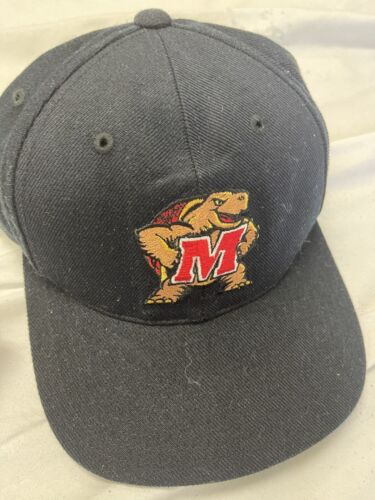 Vintage Maryland Terrapins American Needle Snapback Hat OSFA Black 90s NCAA