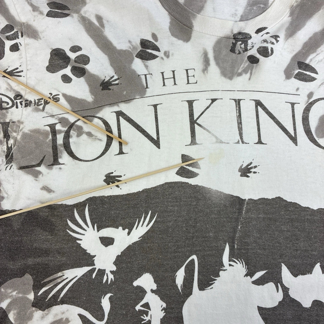 Vintage The Lion King Disney T-Shirt Size XL All Over Print Tie Dye 90s