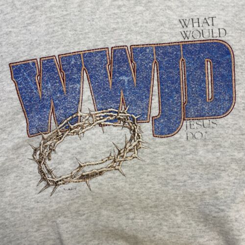 Vintage What Would Jesus Do Crewneck Sweatshirt Size XL