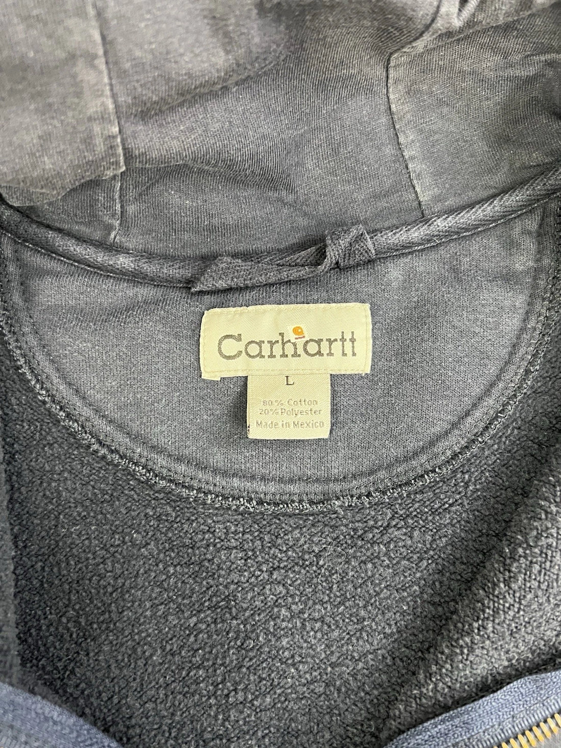 Vintage Carhartt Full Zip Sweatshirt Hoodie Size Large