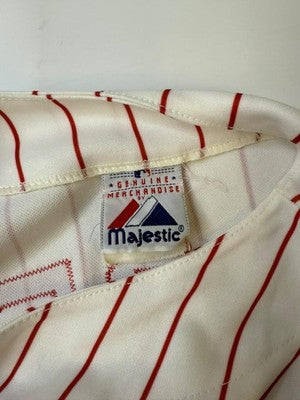 Vintage Philadelphia Phillies Pat Burrell Majestic Jersey Size XL Pinstripe MLB