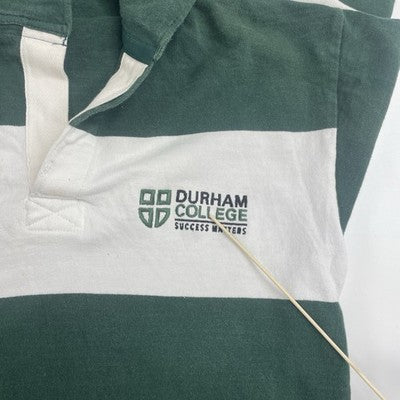 Vintage Durham College Barbarian Rugby Shirt Size Large Hooded