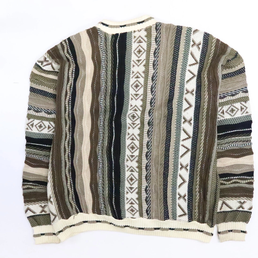 Vintage Protege Collection 3D Knit Sweater Size XL Coogi Style