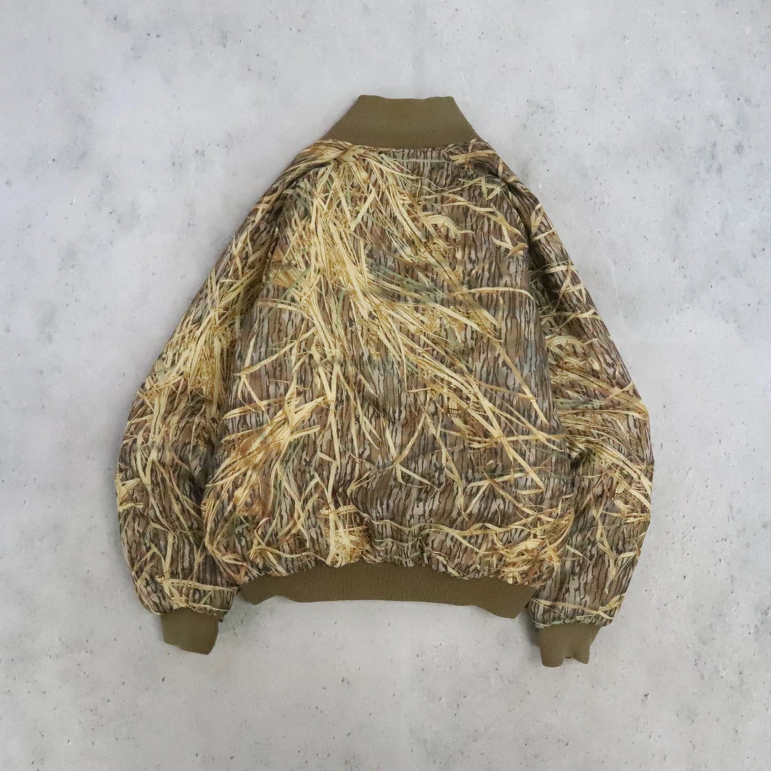 Columbia Shadow Grass Camo Hunting Bomber Jacket Size Large Reversible