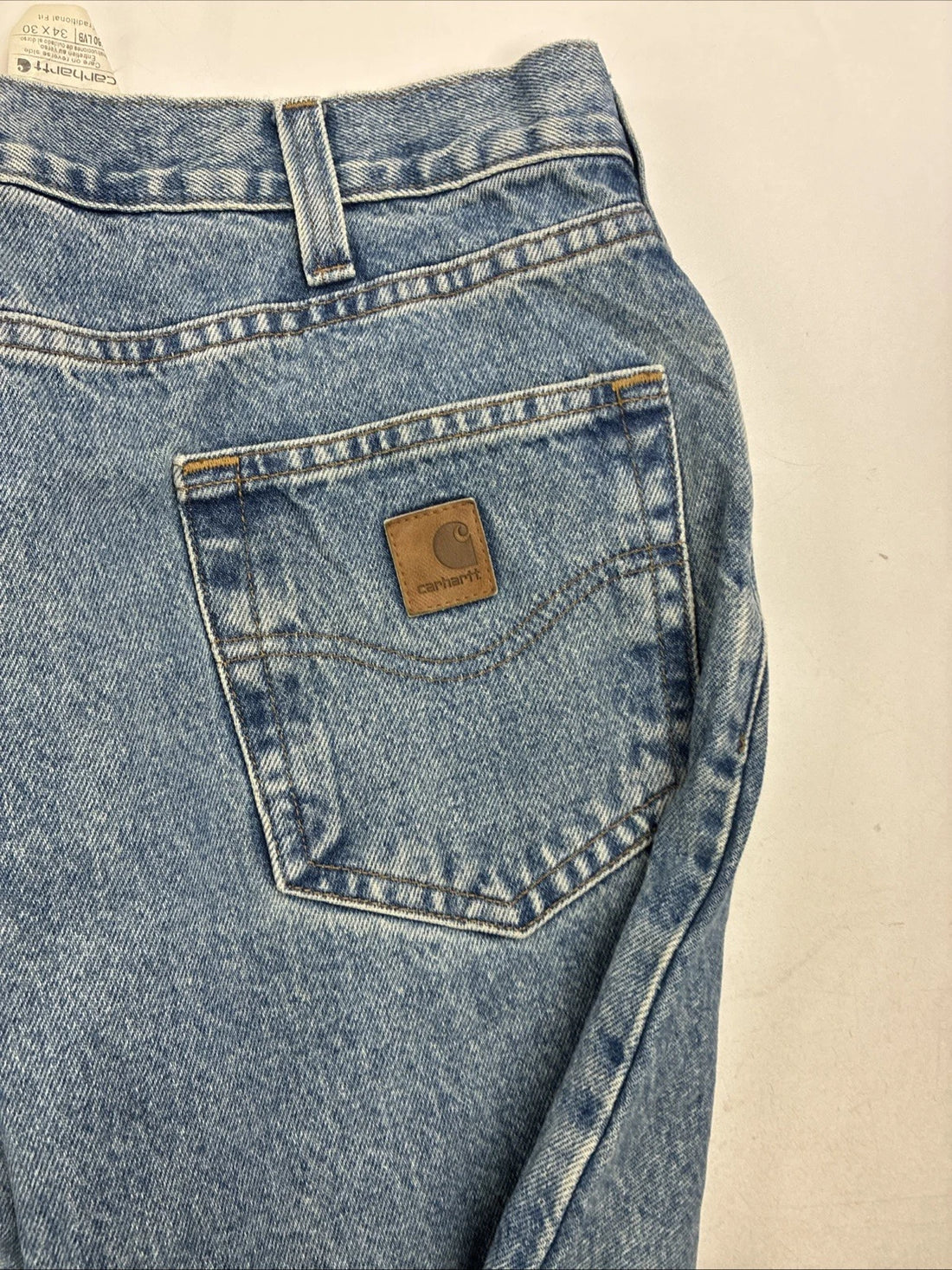 Carhartt Work Denim Jeans Pants Size 34 X 30 Blue
