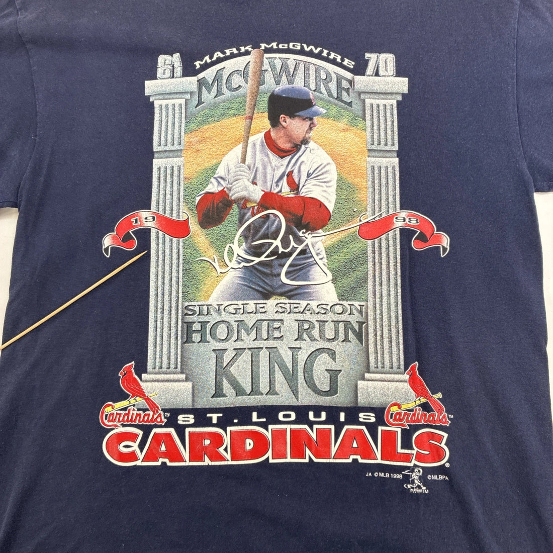 Vintage St. Louis Cardinals Mark McGwire Home Run King T-Shirt XL 1998 90s MLB