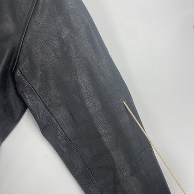 Protech Leather Classic Motorcycle Jacket Size 48 Black