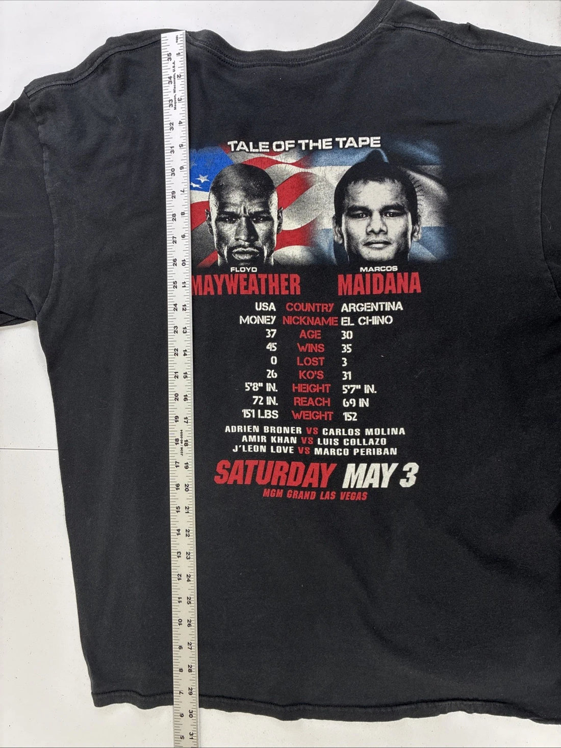 Mayweather vs Maidana The Moment Boxing T-Shirt Size 2XL