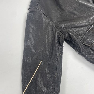 Vintage L.L. Bean Flight Bomber Jacket Size 42 Brown